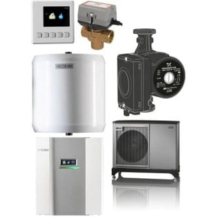 Hybride 4-Delige Warmtepomp Uitbreidingsset Zonder Cv-Ketel, Lucht/Water, Monoblock, Klasse Tq A, Max 6,8Kw, -7/35Cr